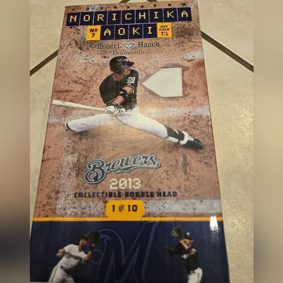 Norichika Aoki Brewers Bobblehead Collectible 2013 Limited Edition NWT - Picture 2 of 6